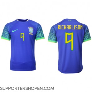 Brasilien Richarlison #9 Borta Matchtröja VM 2022 Kortärmad